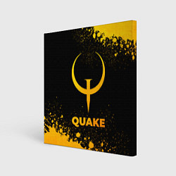 Картина квадратная Quake - gold gradient