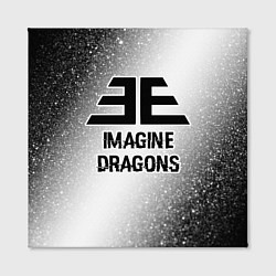 Холст квадратный Imagine Dragons glitch на светлом фоне, цвет: 3D-принт — фото 2