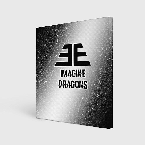 Картина квадратная Imagine Dragons glitch на светлом фоне / 3D-принт – фото 1