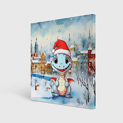 Картина квадратная Новогодний дракон 2024