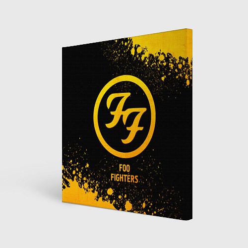 Картина квадратная Foo Fighters - gold gradient / 3D-принт – фото 1