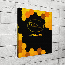 Холст квадратный Jaguar - gold gradient, цвет: 3D-принт — фото 2