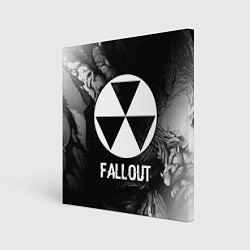 Картина квадратная Fallout glitch на темном фоне