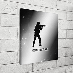 Холст квадратный Counter Strike glitch на светлом фоне, цвет: 3D-принт — фото 2