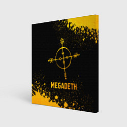 Картина квадратная Megadeth - gold gradient