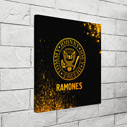 Холст квадратный Ramones - gold gradient, цвет: 3D-принт — фото 2