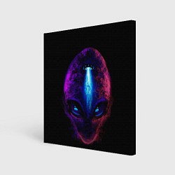 Картина квадратная UFO alien head
