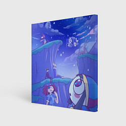 Холст квадратный The Amazing Digital Circus night, цвет: 3D-принт