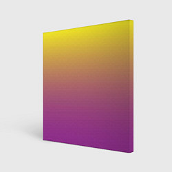 Холст квадратный Желто-фиолетовый градиент, цвет: 3D-принт