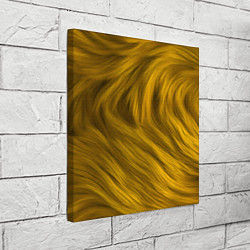 Холст квадратный Текстура желтой шерсти, цвет: 3D-принт — фото 2