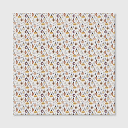 Холст квадратный Ёлочные игрушки, цвет: 3D-принт — фото 2