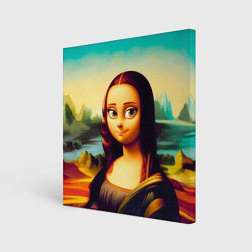 Картина квадратная Нейросеть - Мона Лиза в стиле Pixar / 3D-принт – фото 1