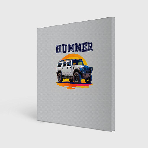 Картина квадратная Нейросеть - Hummer рисунок / 3D-принт – фото 1