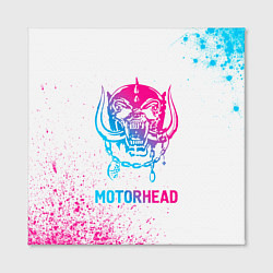 Холст квадратный Motorhead neon gradient style, цвет: 3D-принт — фото 2