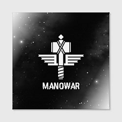 Холст квадратный Manowar glitch на темном фоне, цвет: 3D-принт — фото 2