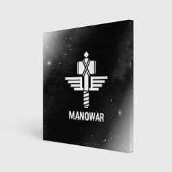 Картина квадратная Manowar glitch на темном фоне