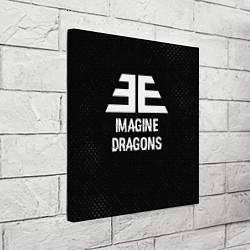 Холст квадратный Imagine Dragons glitch на темном фоне, цвет: 3D-принт — фото 2