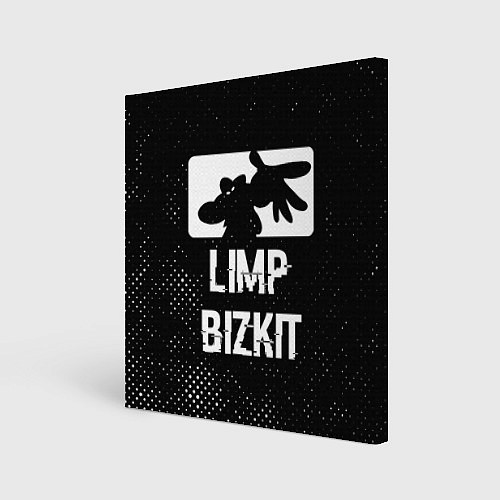 Картина квадратная Limp Bizkit glitch на темном фоне / 3D-принт – фото 1