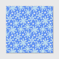Холст квадратный Мультяшные снежинки, цвет: 3D-принт — фото 2