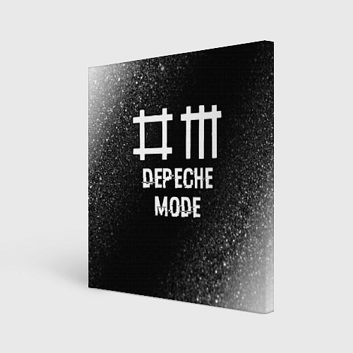 Картина квадратная Depeche Mode glitch на темном фоне / 3D-принт – фото 1