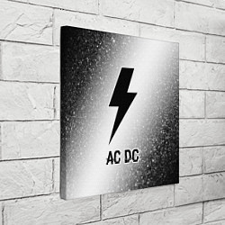Холст квадратный AC DC glitch на светлом фоне, цвет: 3D-принт — фото 2