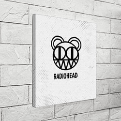 Холст квадратный Radiohead glitch на светлом фоне, цвет: 3D-принт — фото 2