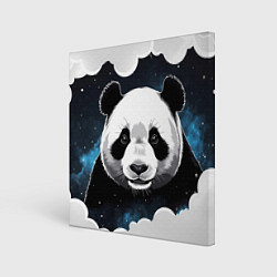 Холст квадратный Панда портрет, цвет: 3D-принт