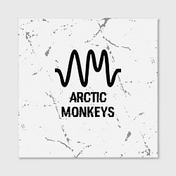 Холст квадратный Arctic Monkeys glitch на светлом фоне, цвет: 3D-принт — фото 2