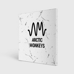 Картина квадратная Arctic Monkeys glitch на светлом фоне