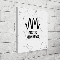 Холст квадратный Arctic Monkeys glitch на светлом фоне, цвет: 3D-принт — фото 2