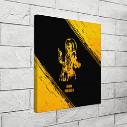 Холст квадратный Iron Maiden - gold gradient, цвет: 3D-принт — фото 2