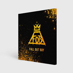 Картина квадратная Fall Out Boy - gold gradient