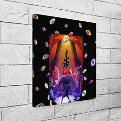 Холст квадратный Pomni looking for exit the Amazing Digital Circus, цвет: 3D-принт — фото 2