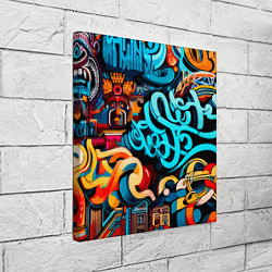 Холст квадратный Abstract graffiti - ai art, цвет: 3D-принт — фото 2