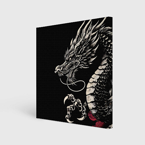 Картина квадратная Japanese dragon - irezumi - art / 3D-принт – фото 1
