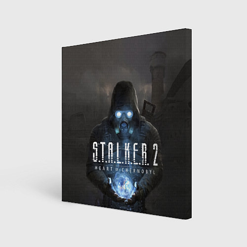 Картина квадратная STALKER 2 одиночка с артефактом / 3D-принт – фото 1