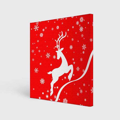 Картина квадратная Christmas deer / 3D-принт – фото 1