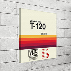 Холст квадратный VHS ретро видеокассета, цвет: 3D-принт — фото 2