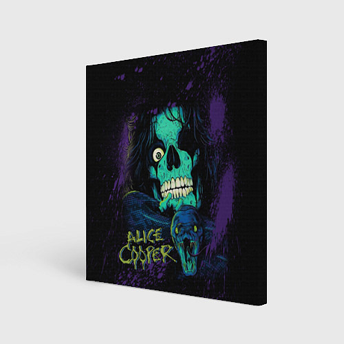Картина квадратная Alice Cooper snake / 3D-принт – фото 1