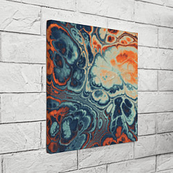 Холст квадратный Абстрактный узор оражево синий, цвет: 3D-принт — фото 2