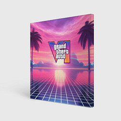 Картина квадратная GTA 6 Vaporwave