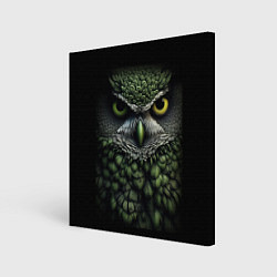 Картина квадратная Зелено черная сова