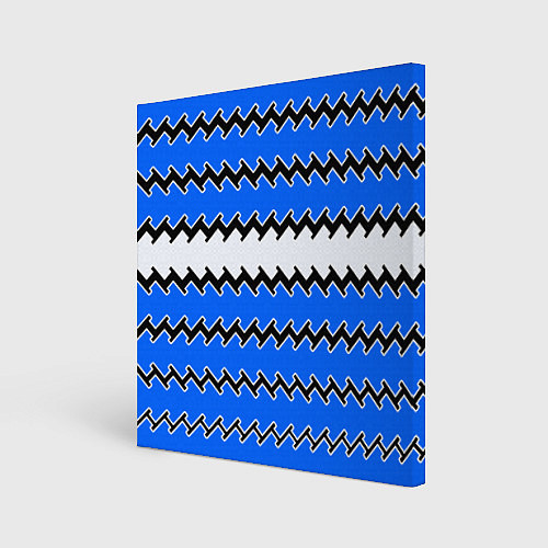 Картина квадратная Синие и белые полосы / 3D-принт – фото 1