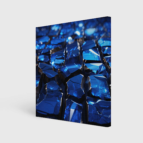 Картина квадратная Синие яркие кубики / 3D-принт – фото 1