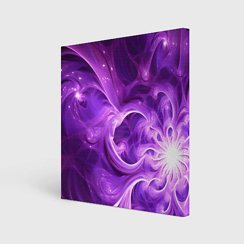 Картина квадратная Фиолетовая фрактальная абстракция / 3D-принт – фото 1