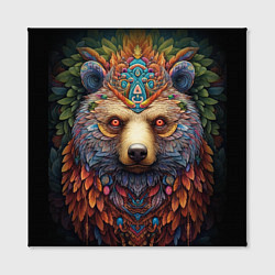 Холст квадратный Медведь фентези, цвет: 3D-принт — фото 2
