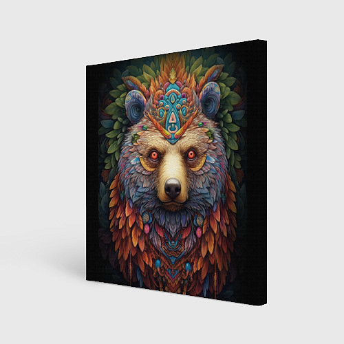 Картина квадратная Медведь фентези / 3D-принт – фото 1