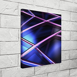 Холст квадратный Фиолетовая геометрическая абстракция, цвет: 3D-принт — фото 2