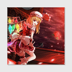 Холст квадратный Touhou Project Flandre cute happy, цвет: 3D-принт — фото 2