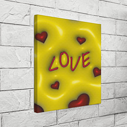 Холст квадратный Love эффект раздувания, цвет: 3D-принт — фото 2